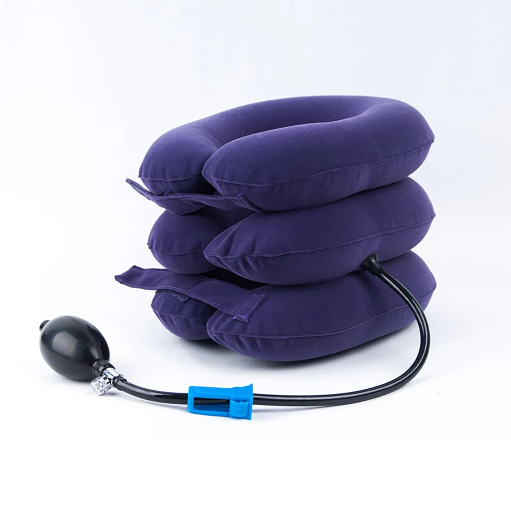 【A-ZEAL】充氣式頸椎牽引器頸圈U型按摩枕(360°環繞固定/舒緩壓力-SP099)