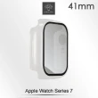 【Metal-Slim】Apple Watch Series 7 41mm(鋼化玻璃+PC 雙料全包覆防摔保護殼)