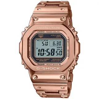 【CASIO 卡西歐】G-SHOCK 全金屬 太陽能 電波藍牙多功能腕錶 母親節 禮物(GMW-B5000GD-4)