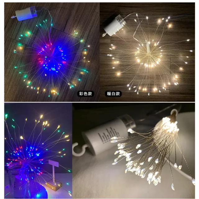 【JP嚴選-捷仕特】120燈懸掛式 LED防水氣氛煙火燈