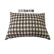 【J&N】精緻印花格紋腰枕-28*40cm咖啡(2 入)