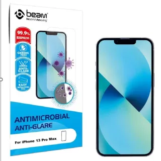 【BEAM】iPhone 13 Pro Max 6.7 抗病菌+抗眩光螢幕保護貼(超值2入裝)