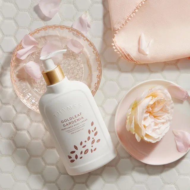 【草本24】THYMES 玫瑰茉莉身體乳霜 270ml(美國原裝 植萃香氛 極致保濕)