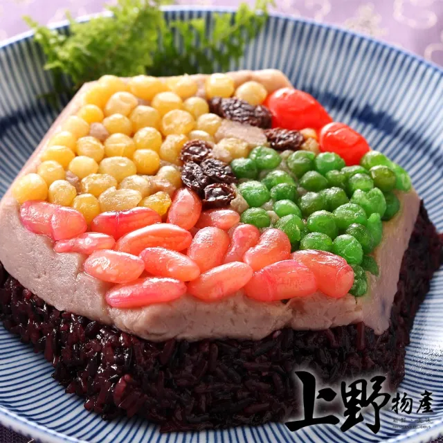 【上野物產】八寶芋泥甜紫米糕3份(600g±10%/份)