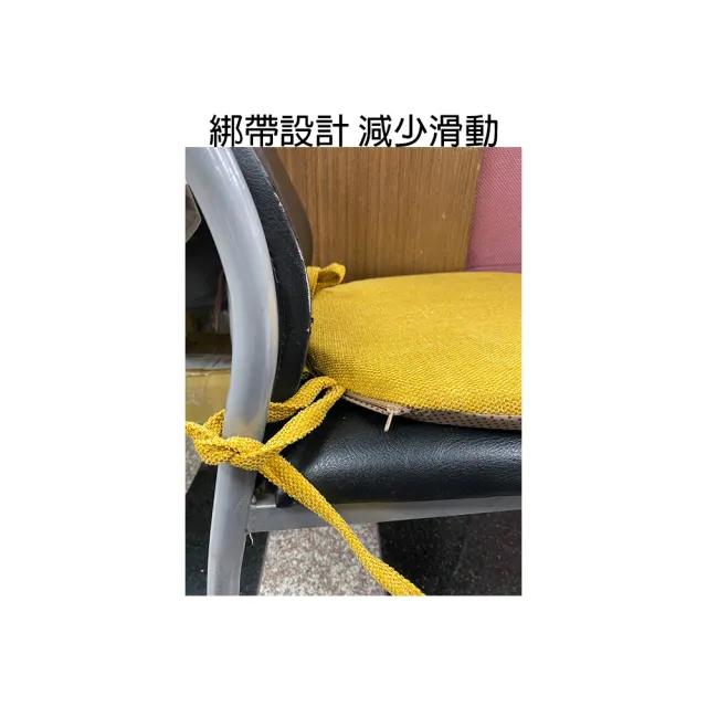 【J&N】艾琳織紋餐椅墊-芥末黃色(2 入/1組)