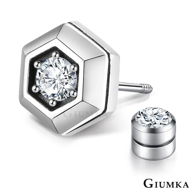【GIUMKA】純銀耳環．白色情節禮物．男生