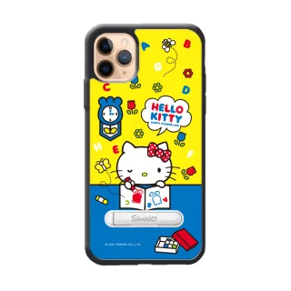 【apbs】三麗鷗 Kitty iPhone 11 Pro Max / 11 Pro / 11 減震立架手機殼(著色凱蒂)