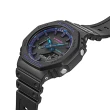 【CASIO 卡西歐】G-SHOCK 八角防護構造雙顯手錶-VIRTUAL BLUE 系列 畢業 禮物(GA-2100VB-1A/速)