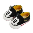 【Disney 迪士尼】迪士尼童鞋 米奇 大臉造型雙魔鬼氈寶寶鞋-黑(MIT台灣在地工廠製造)