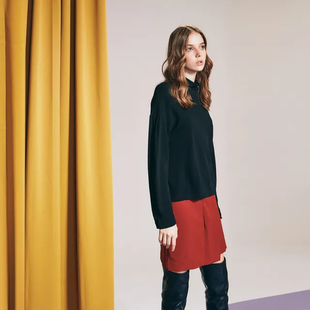 【ICHE 衣哲】Cop.Copine 法國原裝進口造型上衣-知識黑