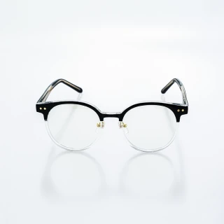 【ASLLY】Y1063板材眉框濾藍光眼鏡｜黑透可樂氣泡