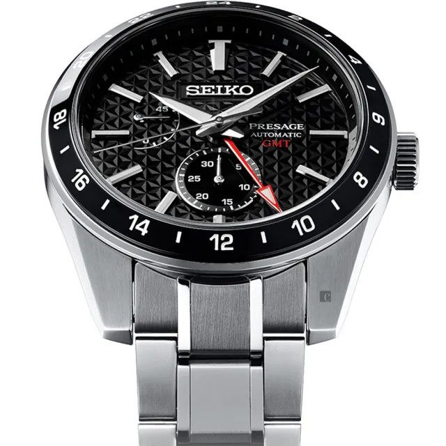 【SEIKO 精工】Presage 新銳系列 GMT機械錶-42.2mm 送行動電源(SPB221J1/6R64-00C0D)