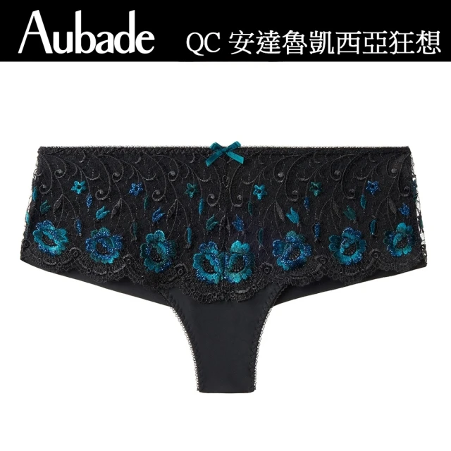 【Aubade】安達魯西亞狂想刺繡平口褲-QC(孔雀藍)
