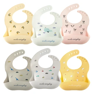 【BabyPark】嬰幼兒食品級矽膠圍兜(圍兜兜)