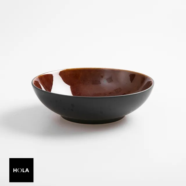 【HOLA】丹麥Bitz麵碗20cm-黑/琥珀