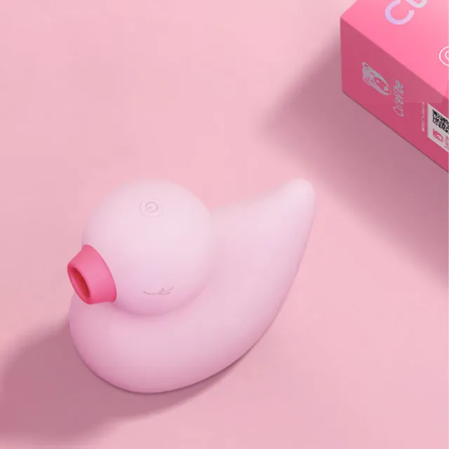 【Cutevibe】小鴨鴨雙用吸吮震動按摩器-粉(高潮.情趣用品.按摩棒)