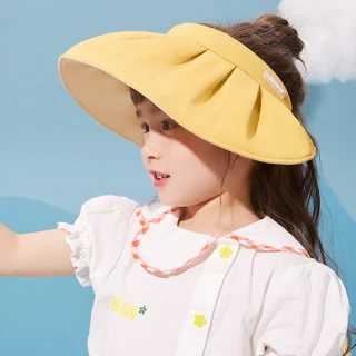 【lemonkid】空頂貝殼帽二用-銀杏黃(遮陽帽 半空帽 兒童帽 漁夫帽)