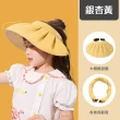 【lemonkid】空頂貝殼帽二用-銀杏黃(遮陽帽 半空帽 兒童帽 漁夫帽)