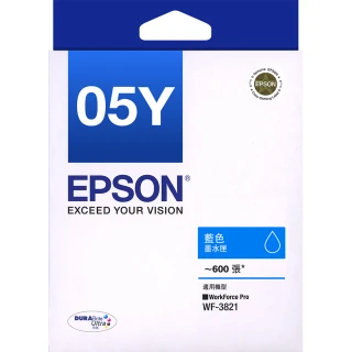 【EPSON】T05Y 原廠藍色墨水匣(T05Y250/適用WF-3821)