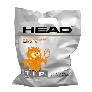 【HEAD】T.I.P. 系列兒童網球 72入/袋裝 橘球 訓練球 童球 578270(適合8-9歲兒童)