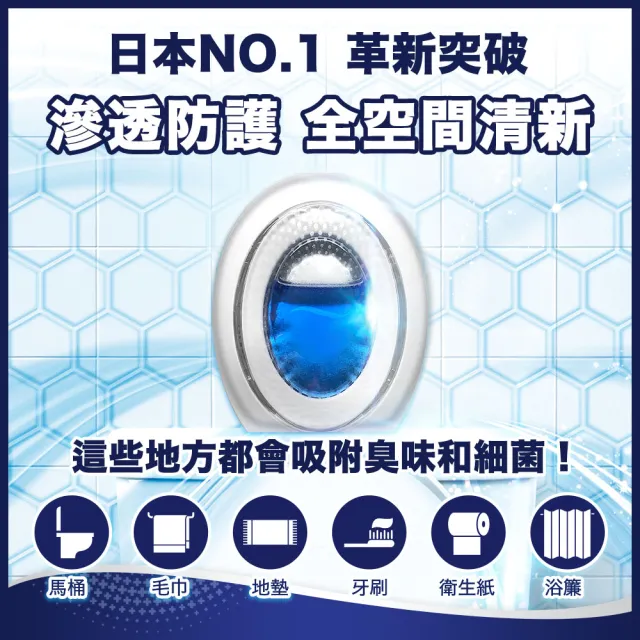 折價券專用【日本風倍清】浴廁用抗菌消臭防臭劑/芳香劑 6入組