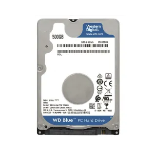 【WD 威騰】藍標 500GB 2.5吋 5400轉 128MB 桌上型內接硬碟(WD5000LPZX)