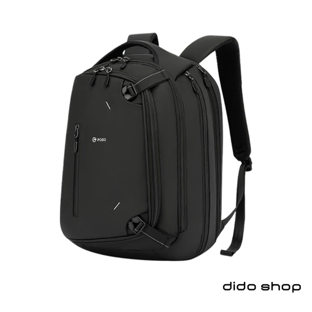 【Didoshop】15.6吋 商務系列多隔層可擴展筆電後背包 電腦包(BK147)