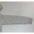 【Michael Kors】MICHAEL KORS銀字LOGO喀什米爾羊絨連帽長袖T-Shirt(灰)