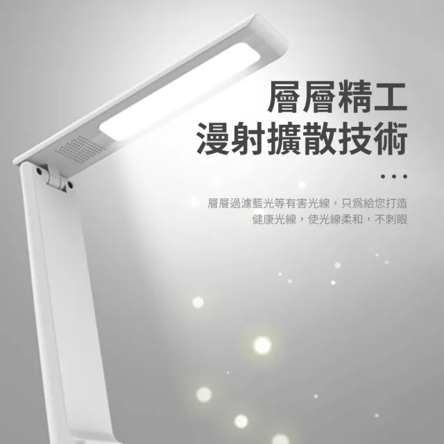 【OMG】LED柔和護眼折疊檯燈 小夜燈 學習檯燈 USB充電款1200mAh(TD-777)