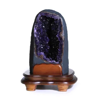 【開運方程式】爆紫頂級烏拉圭紫水晶洞AGU169(紫晶洞4.6公斤靠山立洞)