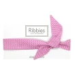 【Ribbies】兒童蝴蝶結髮帶粉紅幾何圖形(髮帶)