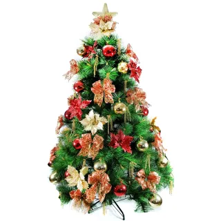 【摩達客】耶誕-台灣製8尺 240cm 特級綠松針葉聖誕樹(高級聖誕花蝴蝶結系配件豪華組/不含燈/飯店級)