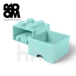 【LEGO 樂高】Room Copenhagen LEGO☆ Storage Brick 4樂高積木經典方塊四抽屜盒-粉藍色(樂高玩具收納盒)