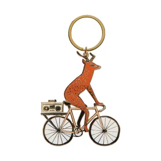【DANICA】童趣鑰匙圈 單車鹿(吊飾 鎖匙圈)