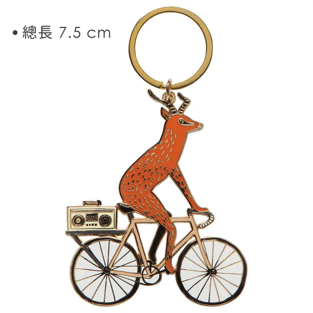 【DANICA】童趣鑰匙圈 單車鹿(吊飾 鎖匙圈)