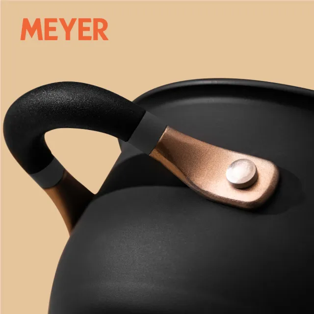 【MEYER 美亞】Accent微金亞光黑-陽極氧化26cm /4.3L不沾鍋萬用深炒鍋(IH/電磁爐適用)