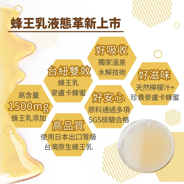 【YAYU Biomed 雅譽生醫】蜂王乳精華飲3入組(共24包)