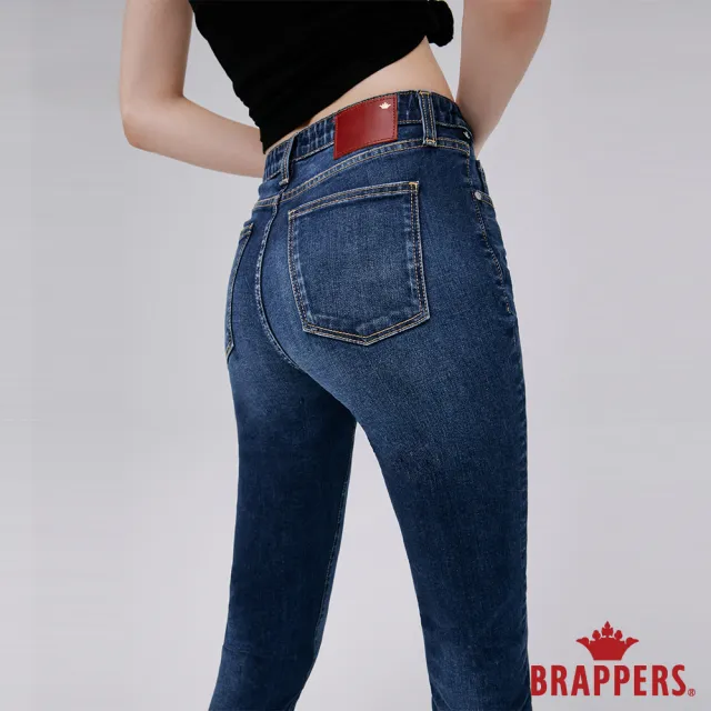 【BRAPPERS】女款 新美腳 ROYAL系列-低腰超彈窄管褲(深藍)