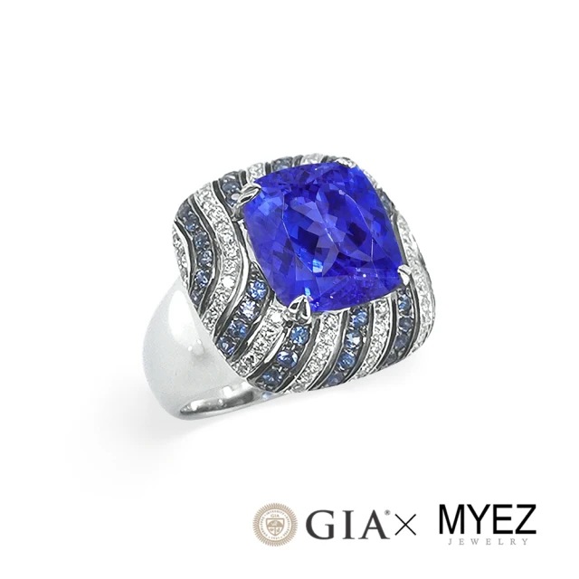 AURORA 歐羅拉 GIA 7.24克拉天然丹泉石 18K金鑽戒 十二月(Bluish Violet)