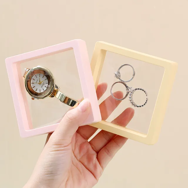 【Dagebeno荷生活】防氧化PE膜首飾收納盒 耳環飾品手錶記念品展示架 中號3個(含底座)