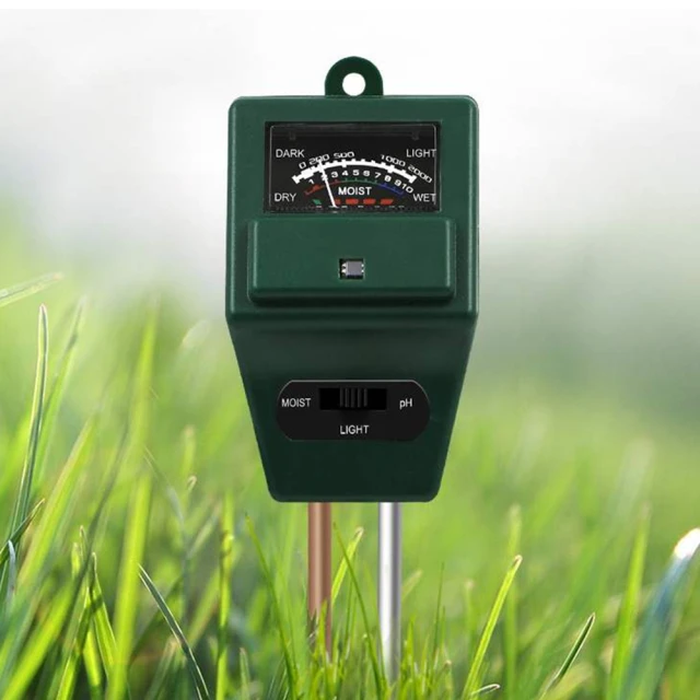 【PUSH!】園藝用品土壤酸鹼度計濕度計照度計三合一土壤檢測儀ph計(B31一入)