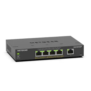 【NETGEAR】5埠 Gigabit 63W PoE供電 簡易網管 金屬殼 網路交換器(GS305EP)