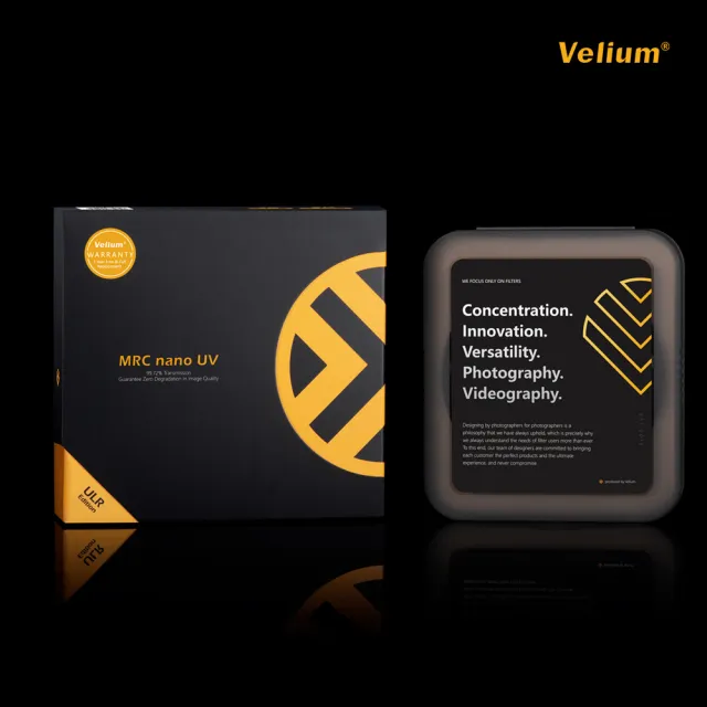 【Velium 銳麗瓏】MRC nano 8K 多層奈米鍍膜 高透度高精度 72mm UV 保護鏡(總代理公司貨)