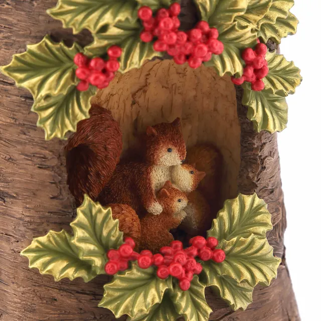 【JARLL 讚爾藝術】森林守護者-小松鼠 水晶球音樂盒(生日情人告白 結婚 聖誕禮物 交換禮物 聖誕裝飾)