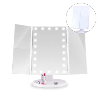 【Belulu 美露露】日本 Belulu LED三面化妝鏡(美妝鏡/LED化妝鏡推薦/LED化妝鏡評價)