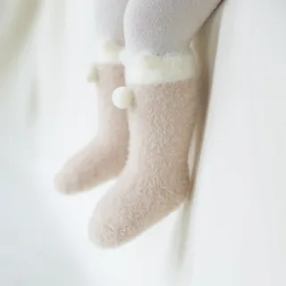 【Happy Prince】Teddy毛球保暖嬰兒童高筒襪(寶寶襪子保暖襪)