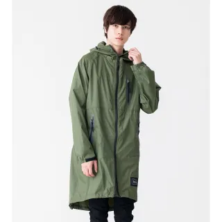 【KIU】空氣感雨衣 時尚防水風衣 男女適用(116906 軍綠色)