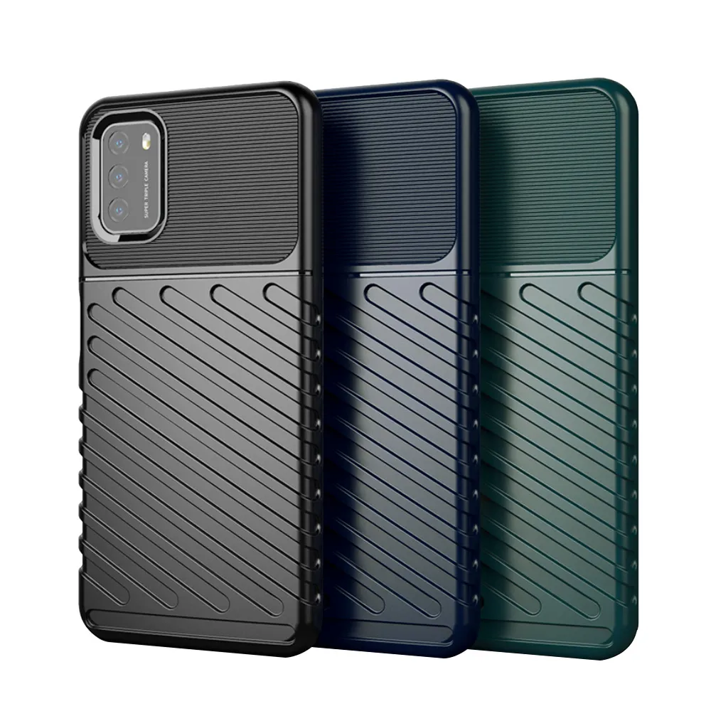 【RUGGED SHIELD 雷霆系列】POCO M3 軍工氣墊減震防摔手機殼