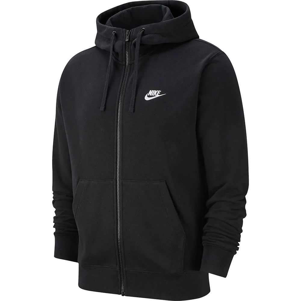 【NIKE 耐吉】外套 男款 連帽外套 運動 AS M NSW CLUB HOODIE FZ FT 黑 BV2649-010