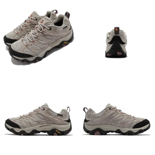 【MERRELL】戶外鞋 Moab 3 GTX 防水 女鞋 登山鞋 越野 避震 支撐 耐磨 黃金大底 玫瑰奶茶色 ML036326